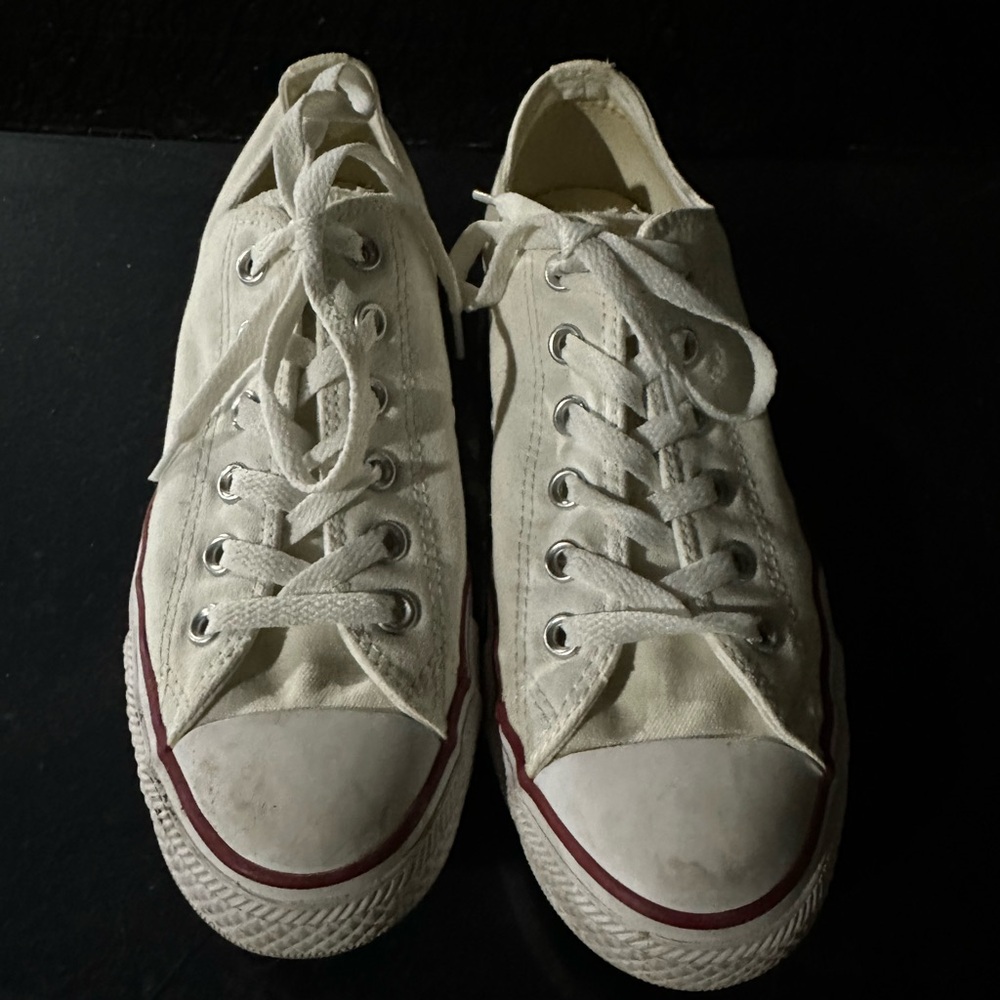 White Converse sneakers in good used condition